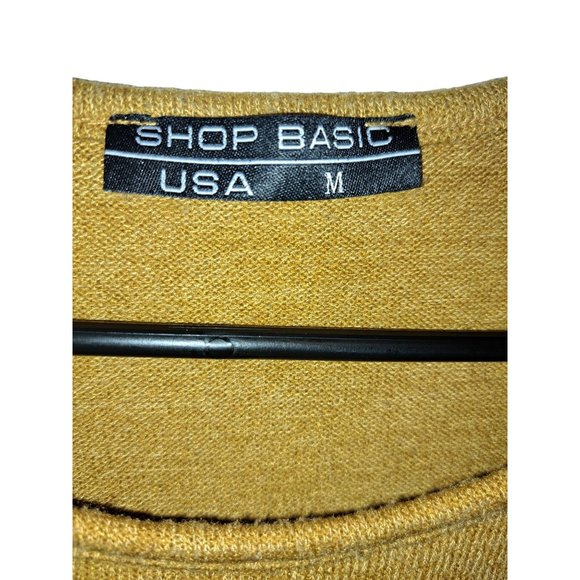 Shop Basic Medium Mustard Long Sleeve Pullover Sweater - Picture 2 of 3